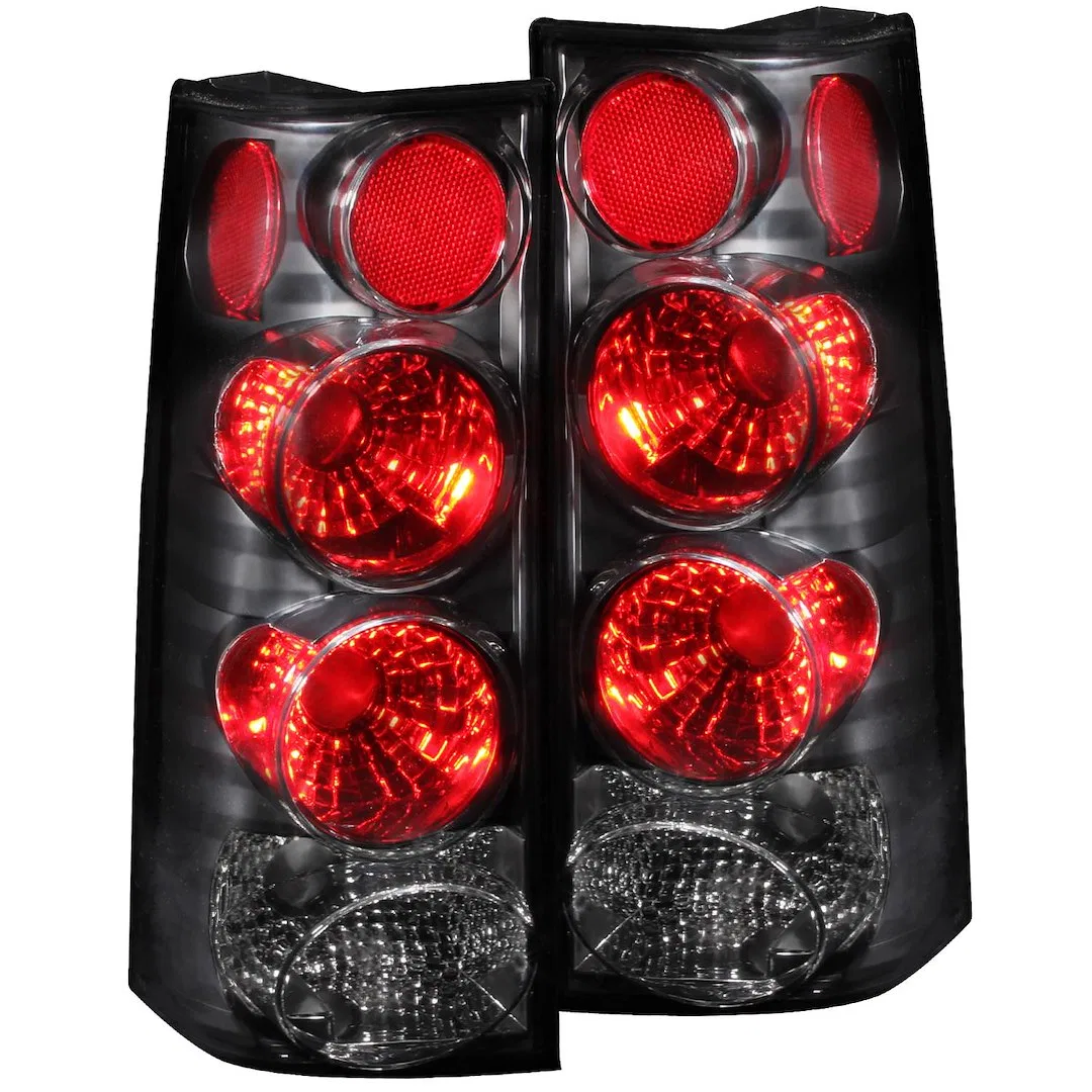 211090 – ANZO Tail Light Assembly, Uses Stock Bulbs Clear Lens Black Housing Set of 2